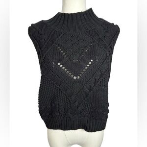 Women’s Black Knit Sweater Vest Size L